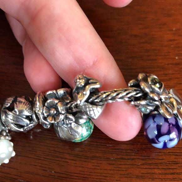 Sterling silver Trollbeads bracelet - Picture 9 of 11